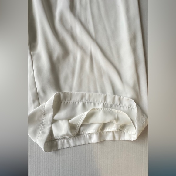 Tronjori Women's High Waist Casual Wide Leg Long Palazzo Pants in white XL - Picture 10 of 14